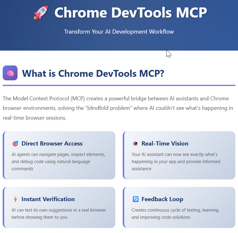 Chrome DevTools MCP – What is Chrome DevTools MCP?