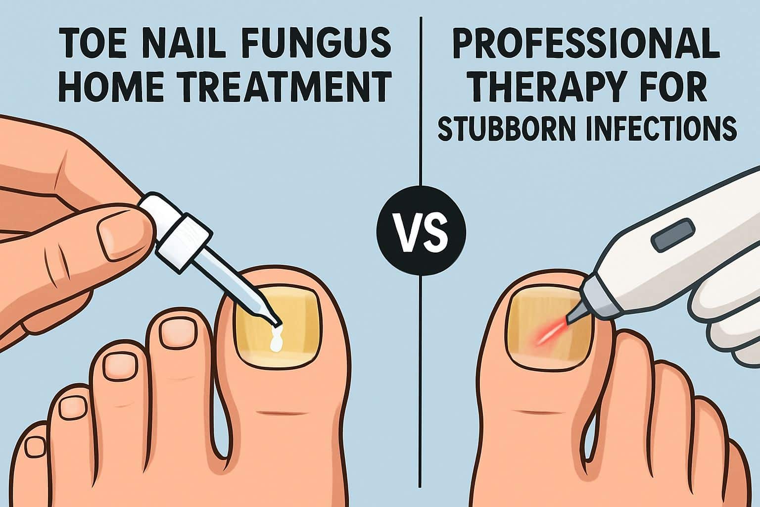 Stubborn Nail Fungus Home Treatment vs Professional Therapy
