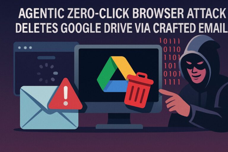 Agentic Zero-Click Browser Attack Deletes Google Drive via Crafted Emails