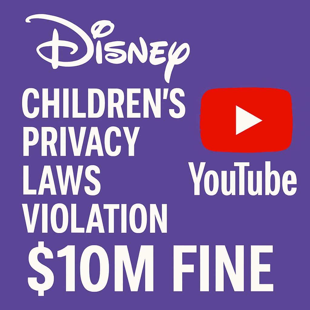 Disney YouTube Children’s Privacy Laws Violation M Fine