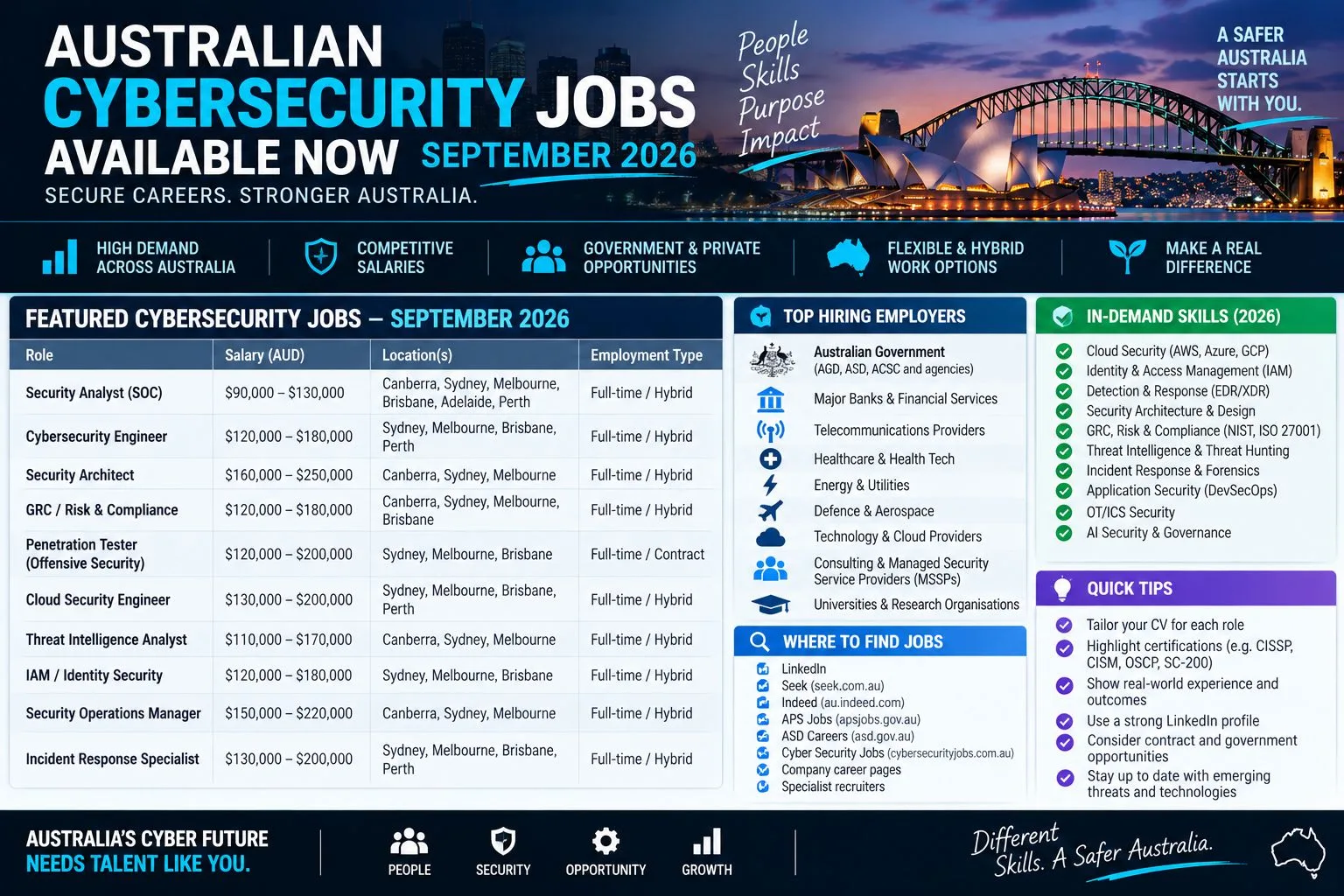 September 2026 Australian Cybersecurity Jobs Available Now